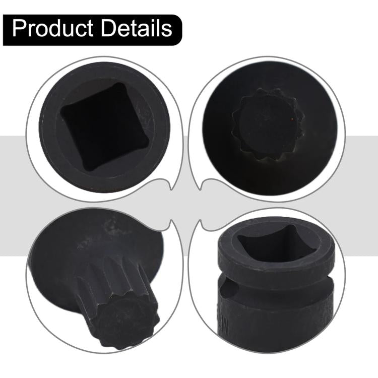 Brake Pad Screw Disassembly Tool Screw Removal Sleeve 14mm Triple Square XZN Socket for Volkswagen / Audi(Black) - Hand Tool Sets by buy2fix | Online Shopping UK | buy2fix