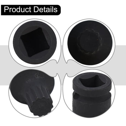 Brake Pad Screw Disassembly Tool Screw Removal Sleeve 14mm Triple Square XZN Socket for Volkswagen / Audi(Black) - Hand Tool Sets by buy2fix | Online Shopping UK | buy2fix