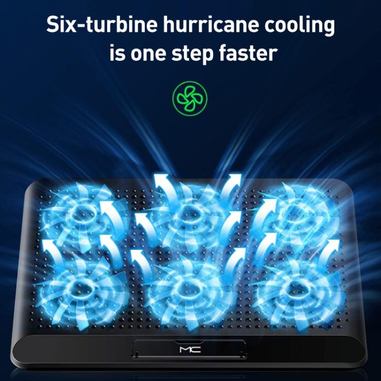 NUOXI Q5A 6-Speed Adjustable 6-Core Large Fan Cooling Pad(Black) - Cooling Pads by NUOXI | Online Shopping UK | buy2fix