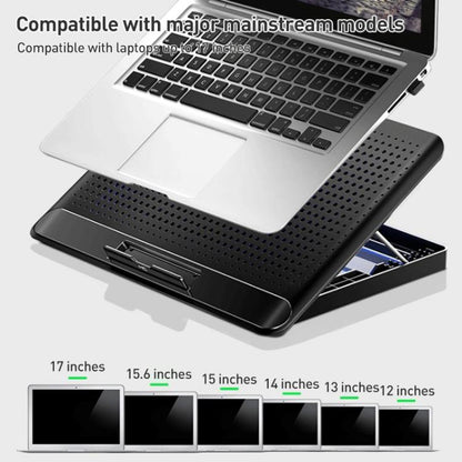 NUOXI Q5A 6-Speed Adjustable 6-Core Large Fan Cooling Pad(Black) - Cooling Pads by NUOXI | Online Shopping UK | buy2fix