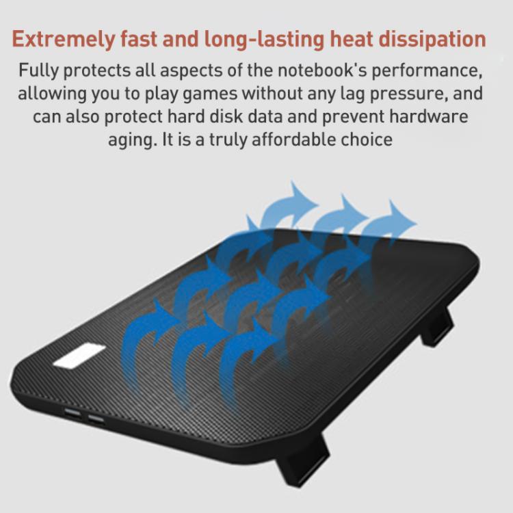 NUOXI M10B Dual Large Fan Laptop Cooling Pad(Blue) - Cooling Pads by NUOXI | Online Shopping UK | buy2fix