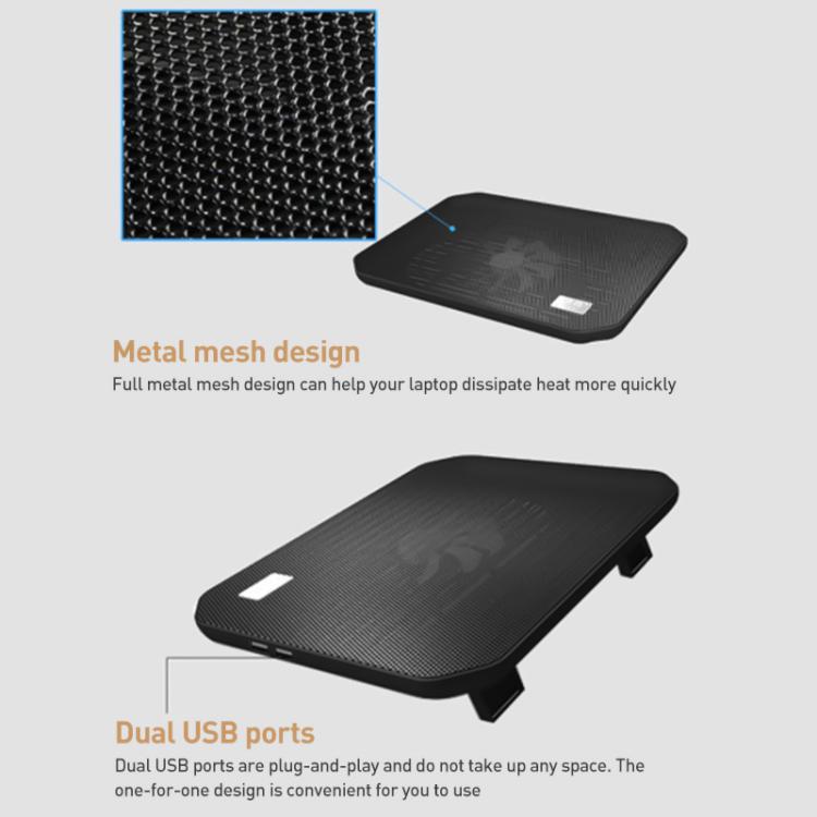 NUOXI M10B Dual Large Fan Laptop Cooling Pad(Red) - Cooling Pads by NUOXI | Online Shopping UK | buy2fix