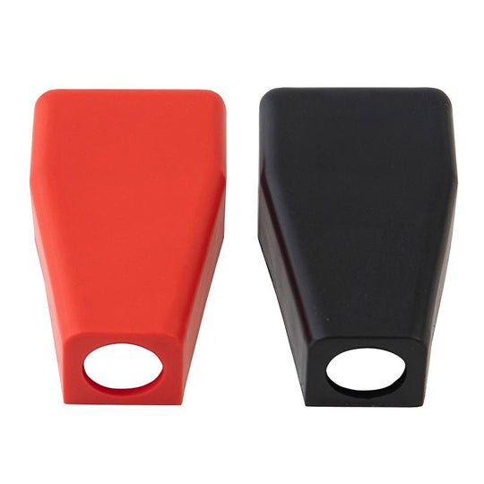 2pcs/Pack Car Battery Wire Terminal Protection Cover Battery Positive Negative Top Post Cap(Black Red)