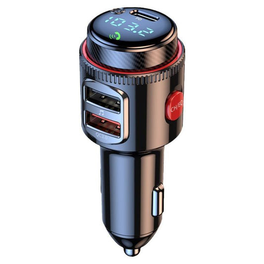 T23 Car FM Transmitter Bluetooth Player Fast Charging(Black) - Bluetooth Car Kits by buy2fix | Online Shopping UK | buy2fix