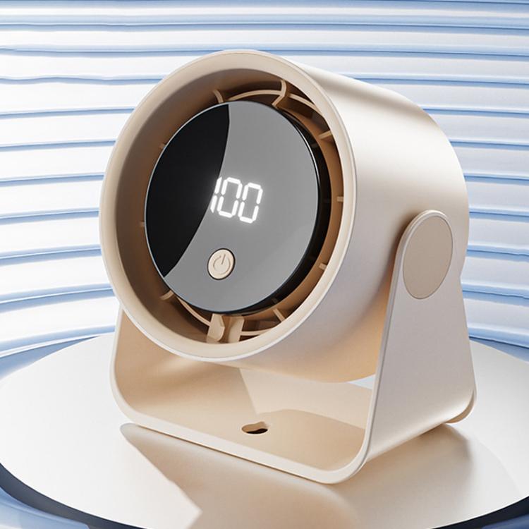 FS-22 Digital Display 100-speed Desktop Air Circulation Electric Fan(Beige) - Electric Fans by buy2fix | Online Shopping UK | buy2fix