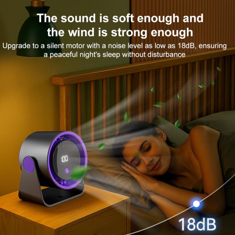 FS-22 Digital Display 100-speed Desktop Air Circulation Electric Fan(Black) - Electric Fans by buy2fix | Online Shopping UK | buy2fix