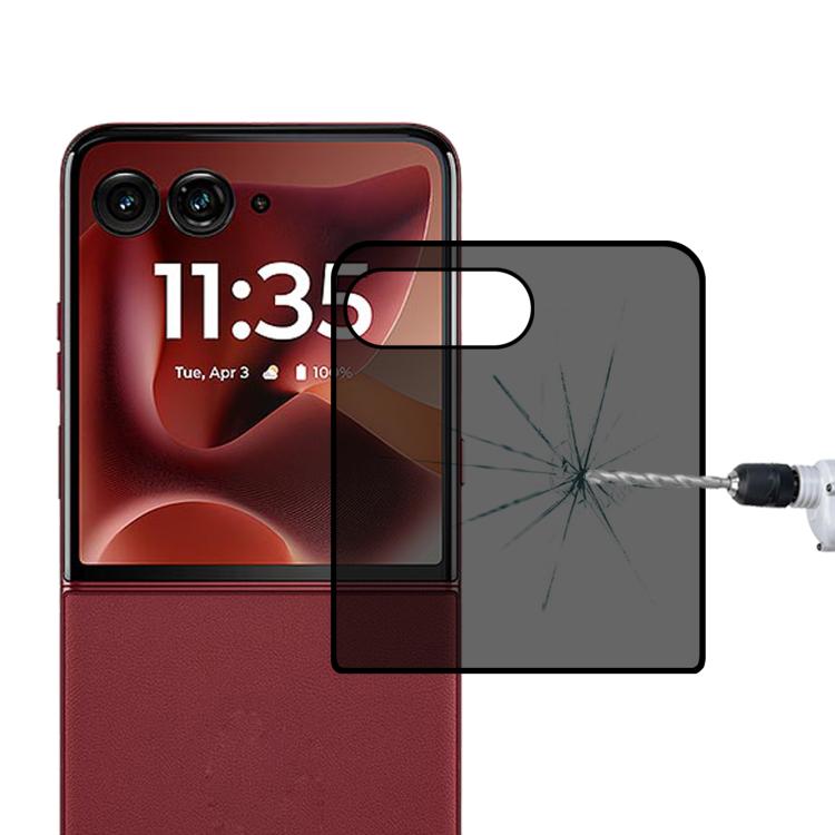For Motorola Razr 60 Ultra 3D Hot Bending Edge Glue Anti-spy Privacy Curved Tempered Glass Film - Motorola Tempered Glass by buy2fix | Online Shopping UK | buy2fix