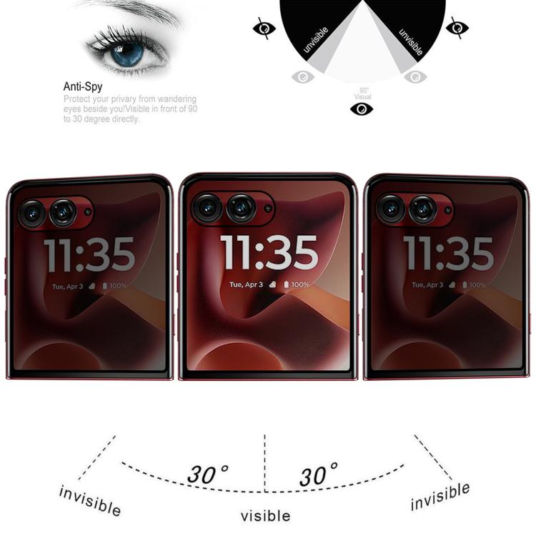 For Motorola Razr 60 Ultra 25pcs 3D Hot Bending Edge Glue Anti-spy Privacy Curved Tempered Glass Film - Motorola Tempered Glass by buy2fix | Online Shopping UK | buy2fix
