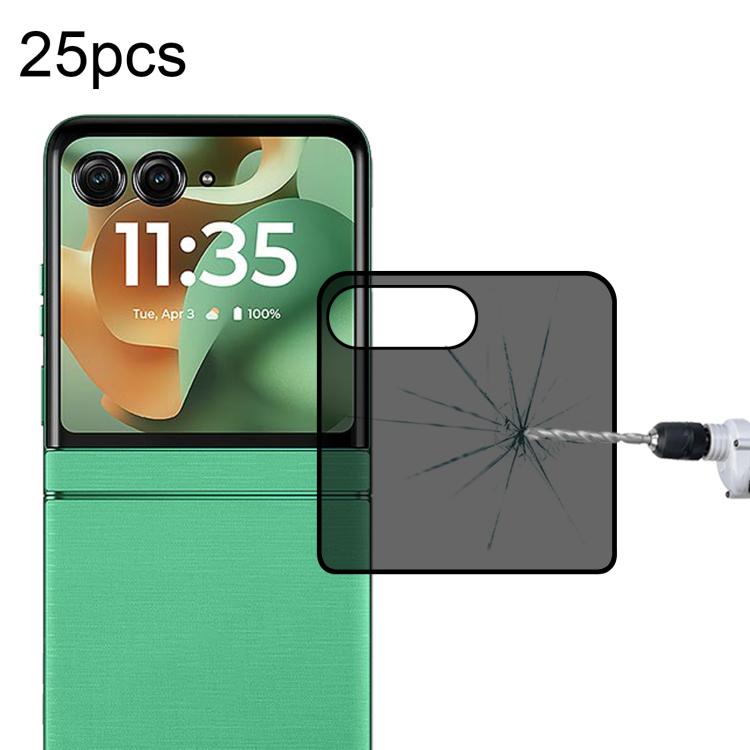 For Motorola Razr 60 25pcs 3D Hot Bending Edge Glue Anti-spy Privacy Curved Tempered Glass Film - Motorola Tempered Glass by buy2fix | Online Shopping UK | buy2fix