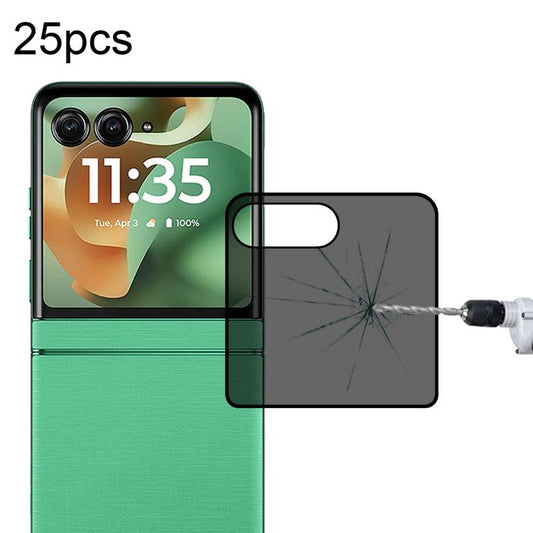 For Motorola Razr 60 25pcs 3D Hot Bending Edge Glue Anti-spy Privacy Curved Tempered Glass Film - Motorola Tempered Glass by buy2fix | Online Shopping UK | buy2fix