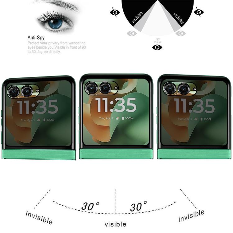 For Motorola Razr 60 25pcs 3D Hot Bending Edge Glue Anti-spy Privacy Curved Tempered Glass Film - Motorola Tempered Glass by buy2fix | Online Shopping UK | buy2fix