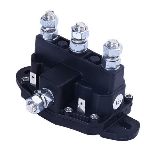 Car Relay Winch Motor Reversing Solenoid Switch DC Six-terminal Relay 2141211A61(Black)
