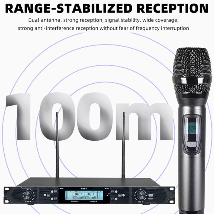 U-620 Professional 1 to 2 Waistpack Wireless Headset Microphone System(Black) - Microphone by buy2fix | Online Shopping UK | buy2fix