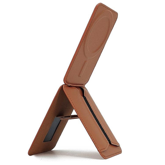 MagSafe Live Broadcast Phone Bracket Card Holder with Elastic Band(Brown)
