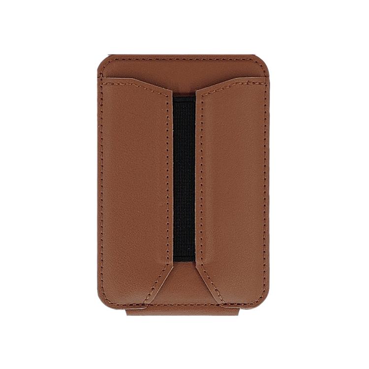 MagSafe Live Broadcast Phone Bracket Card Holder with Elastic Band(Brown) - Stand by buy2fix | Online Shopping UK | buy2fix
