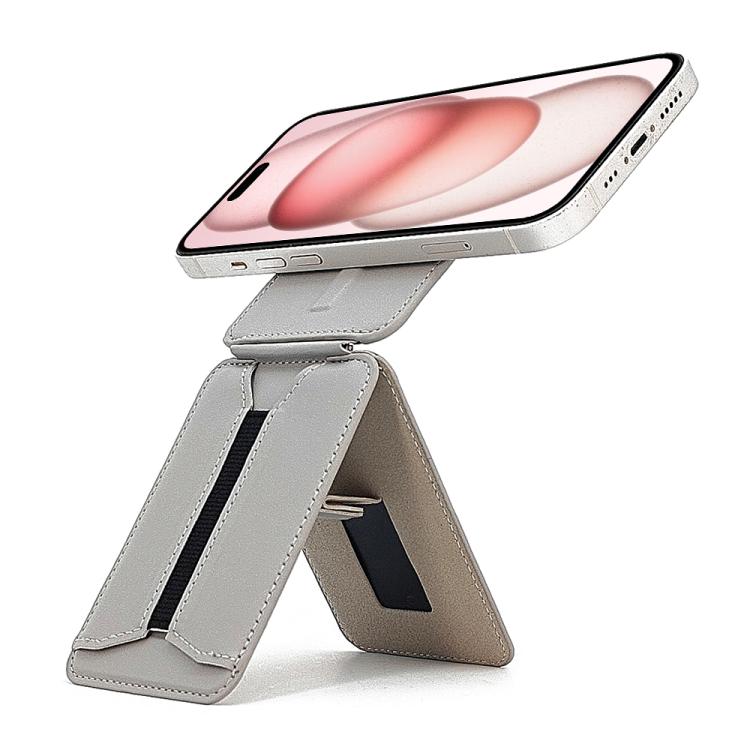 MagSafe Live Broadcast Phone Bracket Card Holder with Elastic Band(Brown) - Stand by buy2fix | Online Shopping UK | buy2fix