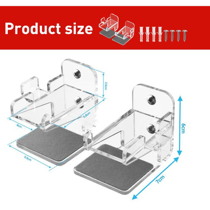 For Nintendo Switch 1 / 2 Acrylic Wall Split Symmetrical Storage Bracket(Transparent) - Holder by buy2fix | Online Shopping UK | buy2fix