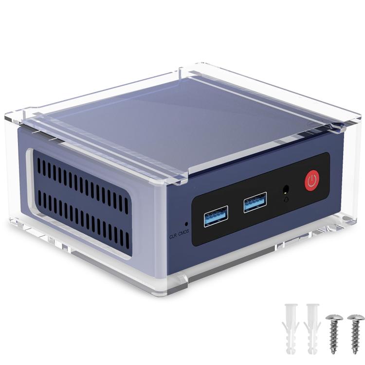 For Beelink S12 Pro Mini PC Desktop Upright Stand(Transparent) - MINI PC Accessories & Gadgets by buy2fix | Online Shopping UK | buy2fix