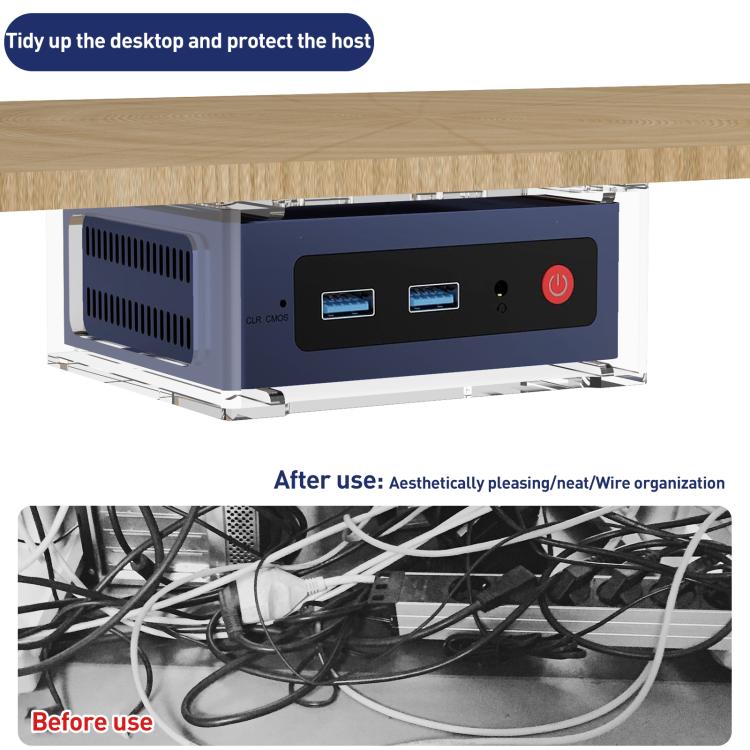 For Beelink S12 Pro Mini PC Desktop Upright Stand(Transparent) - MINI PC Accessories & Gadgets by buy2fix | Online Shopping UK | buy2fix