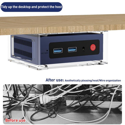 For Beelink S12 Pro Mini PC Desktop Upright Stand(Transparent) - MINI PC Accessories & Gadgets by buy2fix | Online Shopping UK | buy2fix