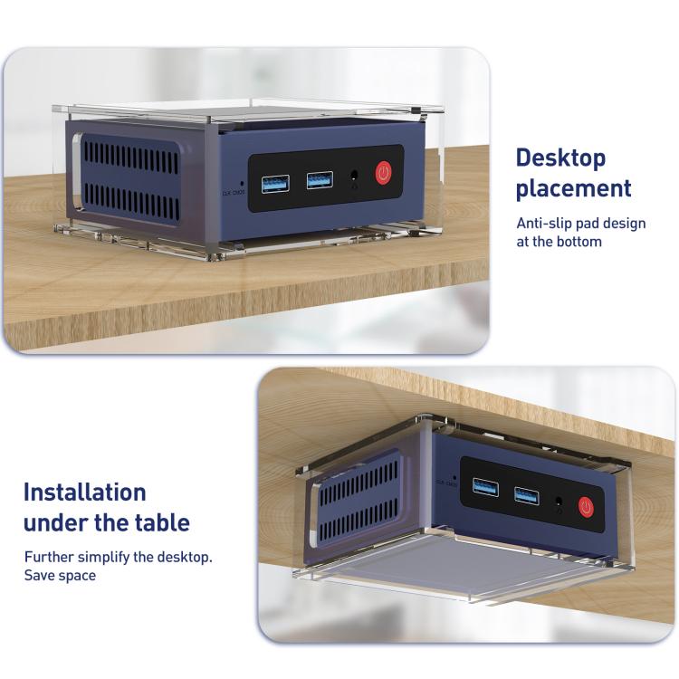 For Beelink S12 Pro Mini PC Desktop Upright Stand(Transparent) - MINI PC Accessories & Gadgets by buy2fix | Online Shopping UK | buy2fix