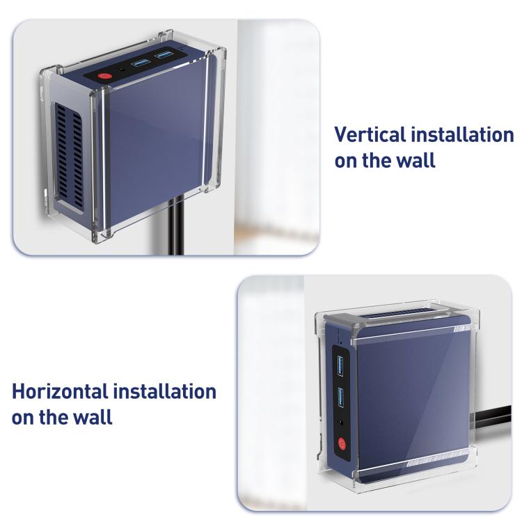 For Beelink S12 Pro Mini PC Desktop Upright Stand(Transparent) - MINI PC Accessories & Gadgets by buy2fix | Online Shopping UK | buy2fix