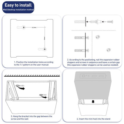 For Beelink S12 Pro Mini PC Desktop Upright Stand(Transparent) - MINI PC Accessories & Gadgets by buy2fix | Online Shopping UK | buy2fix