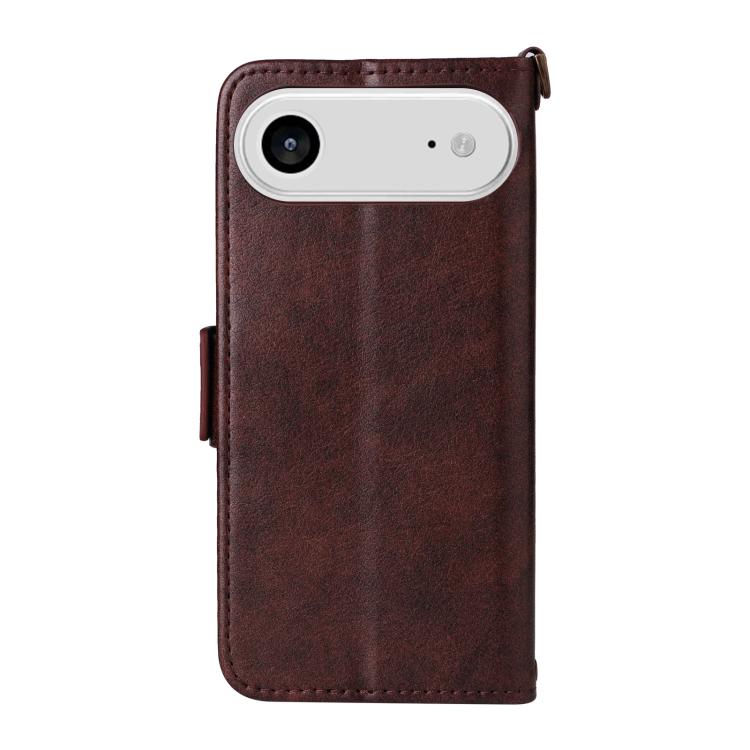 For iPhone Air Multi-card Slots Crossbody Cowhide Leather Phone Case(Brown) - iPhone Air Cases by buy2fix | Online Shopping UK | buy2fix