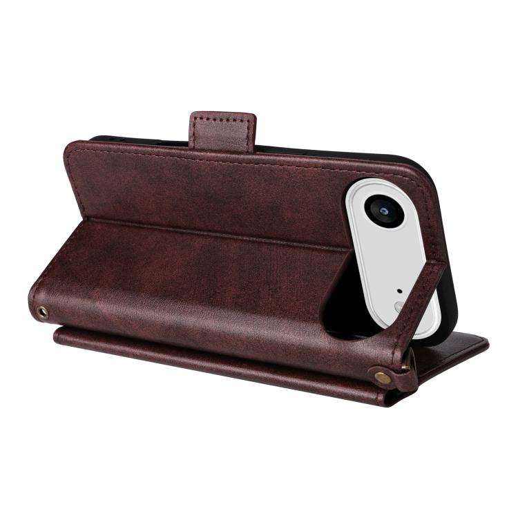 For iPhone Air Multi-card Slots Crossbody Cowhide Leather Phone Case(Brown) - iPhone Air Cases by buy2fix | Online Shopping UK | buy2fix