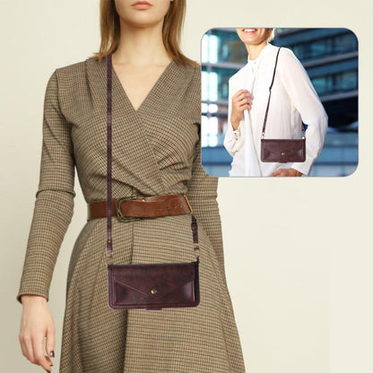 For iPhone Air Multi-card Slots Crossbody Cowhide Leather Phone Case(Brown) - iPhone Air Cases by buy2fix | Online Shopping UK | buy2fix