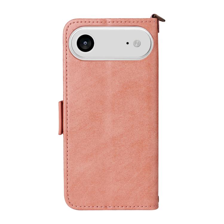 For iPhone Air Multi-card Slots Crossbody Cowhide Leather Phone Case(Pink) - iPhone Air Cases by buy2fix | Online Shopping UK | buy2fix