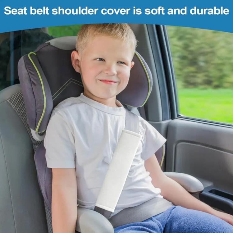 Universal Car Seat Belt Extended Ice Silk Fabric Shoulder Pad Protection Belt(White) - Seat Belts & Padding by buy2fix | Online Shopping UK | buy2fix