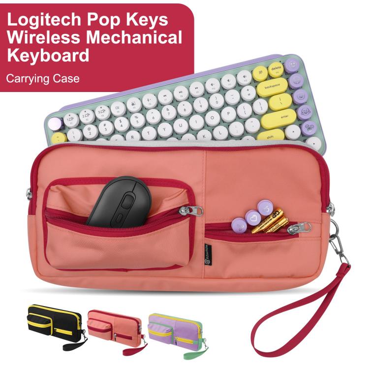 87-Key Universal Mechanical Keyboard Storage Sleeve Bag for Logitech POP Keys(Purple) - Other by buy2fix | Online Shopping UK | buy2fix