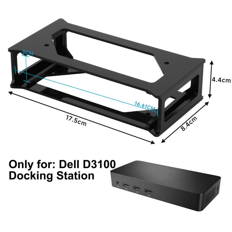 Multi-Purpose Mount Universal Mounting Bracket Base for Dell D3100 Docking Station(Black) - Network Cabinets by buy2fix | Online Shopping UK | buy2fix