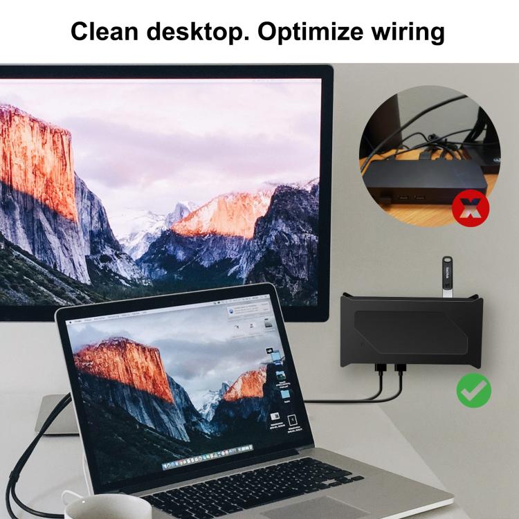 Multi-Purpose Mount Universal Mounting Bracket Base for Dell D3100 Docking Station(Black) - Network Cabinets by buy2fix | Online Shopping UK | buy2fix