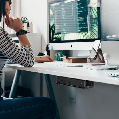 Multi-Purpose Mount Universal Mounting Bracket Base for Dell D3100 Docking Station(Black) - Network Cabinets by buy2fix | Online Shopping UK | buy2fix