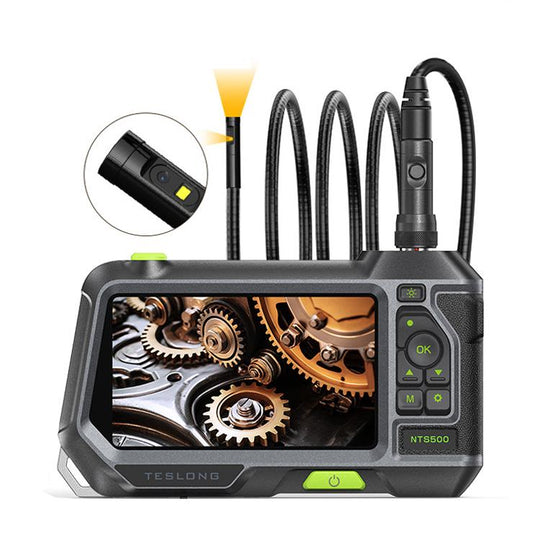 TESLONG NTS500 Industrial Pipeline Endoscope with 5 inch HD Screen, Model:5.5mm Dual Lens / 1m