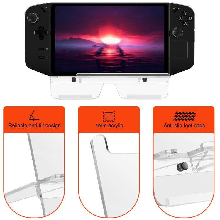 Acrylic Desktop Stand for Legion Go / Nintendo Switch 1 & 2(Transparent) - Accessories by buy2fix | Online Shopping UK | buy2fix