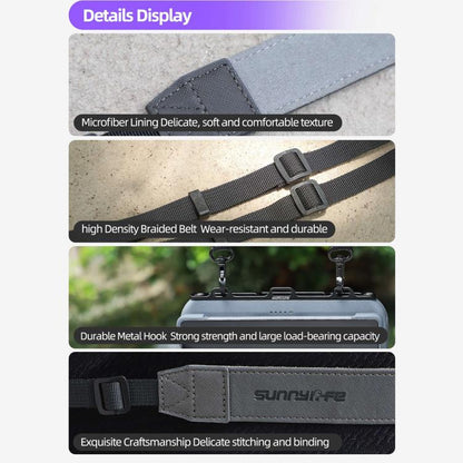 For DJI RC Pro 2 Sunnylife GS013 Multi-Purpose Lanyard with CNC Aluminum Buckle(Grey) - Holder Series by Sunnylife | Online Shopping UK | buy2fix