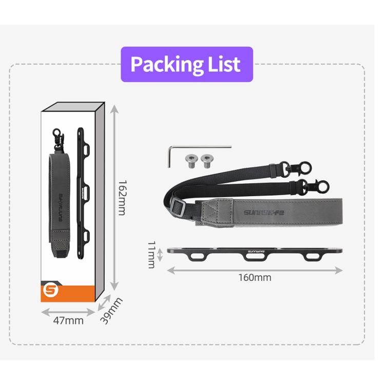 For DJI RC Pro 2 Sunnylife GS013 Multi-Purpose Lanyard with CNC Aluminum Buckle(Grey) - Holder Series by Sunnylife | Online Shopping UK | buy2fix