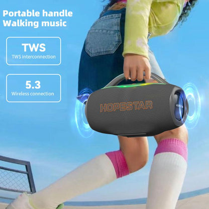 HOPESTAR H87 70W Outdoor Portable Waterproof Bluetooth Speaker, Support 3.5mm Jack(Navy Blue) - Waterproof Speaker by HOPESTAR | Online Shopping UK | buy2fix