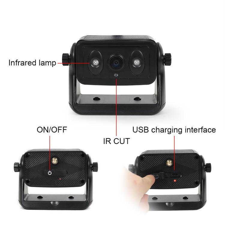 Magnetic Solar 2.4G Wireless WiFi Car Rear View Reversing Camera with Remote Control Switch(Black) - Rear View Cameras by buy2fix | Online Shopping UK | buy2fix