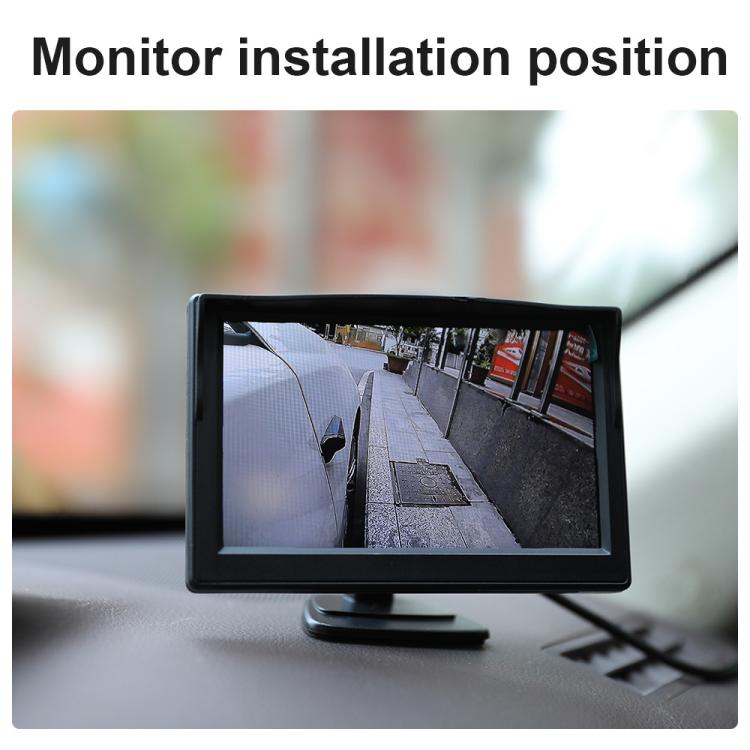 1080P 5 inch HD Display Screen Side Front Blind Spot Camera Image Assistance System Kit(Black) - Rear View Cameras by buy2fix | Online Shopping UK | buy2fix