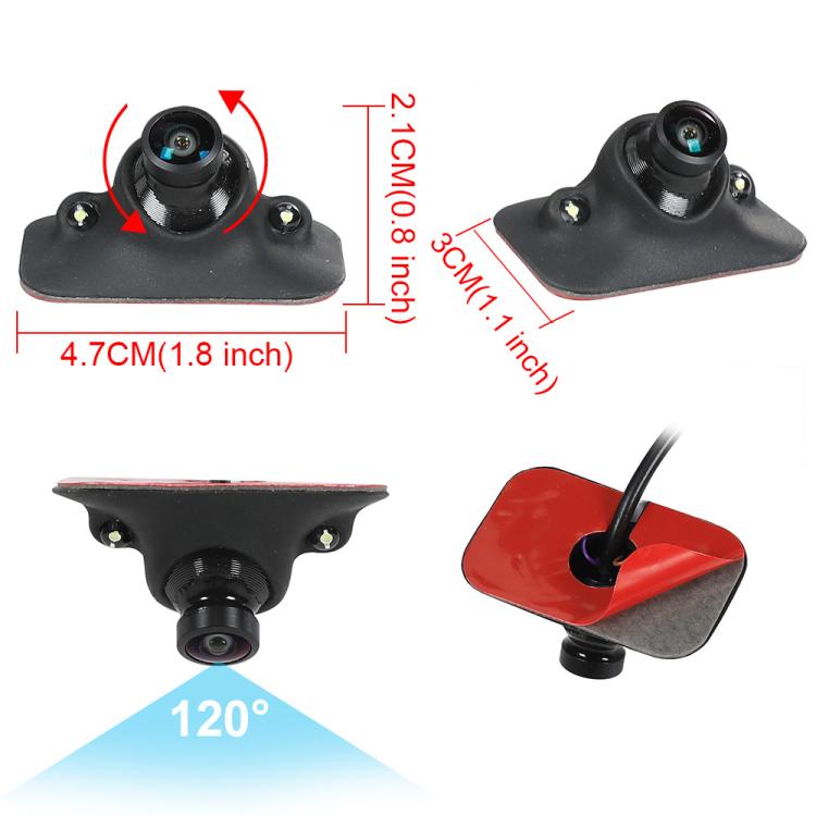 1080P 5 inch HD Display Screen Side Front Blind Spot Camera Image Assistance System Kit(Black) - Rear View Cameras by buy2fix | Online Shopping UK | buy2fix