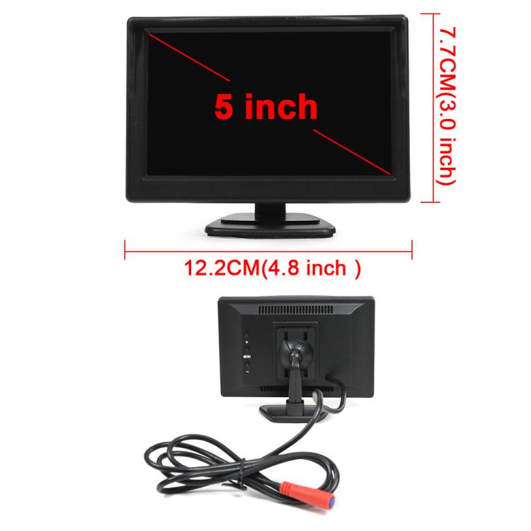 1080P 5 inch HD Display Screen Side Front Blind Spot Camera Image Assistance System Kit(Black) - Rear View Cameras by buy2fix | Online Shopping UK | buy2fix