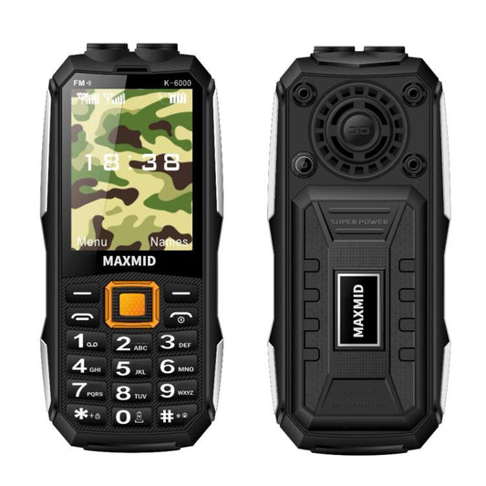 K6000 Keypad Phone, 2.8 inch, LED Flashlight, Big Keyboard, SOS, Network: 2G, Dual SIM, Plug:US Plug(Black) - Others by buy2fix | Online Shopping UK | buy2fix