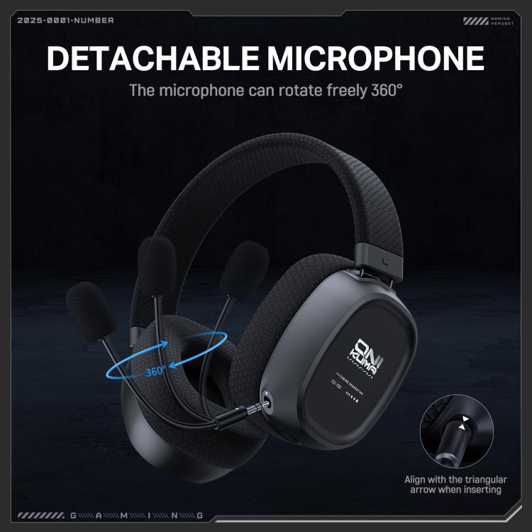 ONIKUMA GT839 Bluetooth 5.4 2.4G Wired E-sports Game Headset(Black) - Multimedia Headset by ONIKUMA | Online Shopping UK | buy2fix