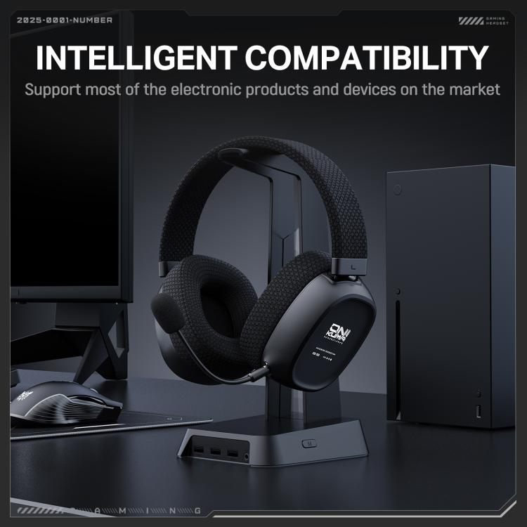 ONIKUMA GT839 Bluetooth 5.4 2.4G Wired E-sports Game Headset(Black) - Multimedia Headset by ONIKUMA | Online Shopping UK | buy2fix