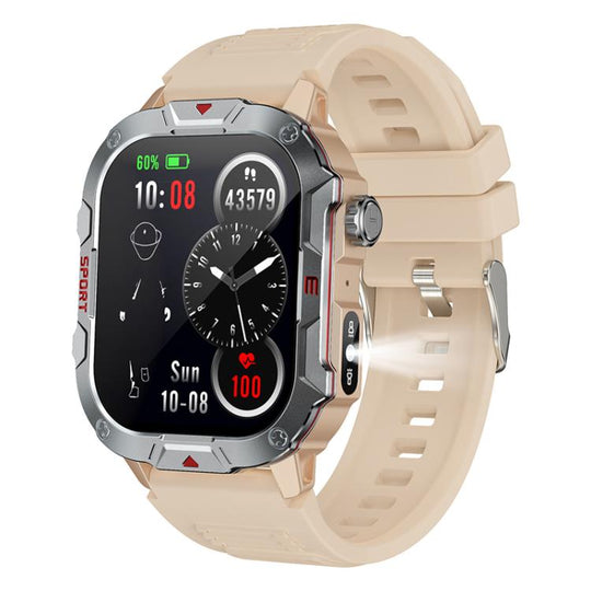 C40 Pro 2.19 inch TFT Screen BT Outdoor Sports Smart Watch Support Heart Rate Monitoring(Apricot)