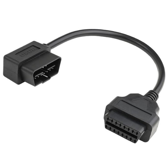 16 Pin Male to OBD2 Female Elbow Connection Cable OBD2 Extension Adapter, Length:30cm - Cables & Connectors by buy2fix | Online Shopping UK | buy2fix